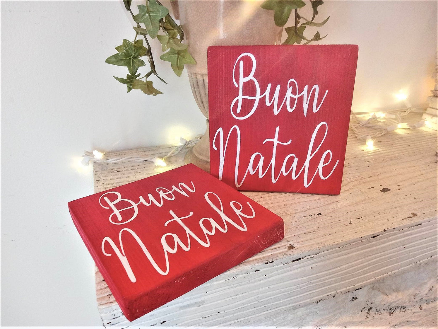 Buon Natale sign, Merry Christmas sign in Italian, Italian Christmas decor, Italian Christmas gifts, Merry Christmas sign for mantle, Italy