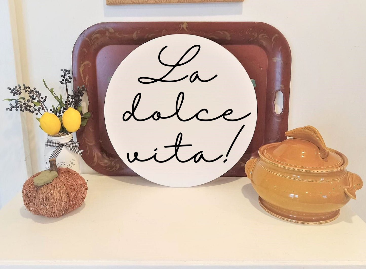 La Dolce Vita Plaque, Italian Gfts, Italian restaurant decor, Tuscan Decor, Italian wall art, Italian wall decor, Italian signs for home