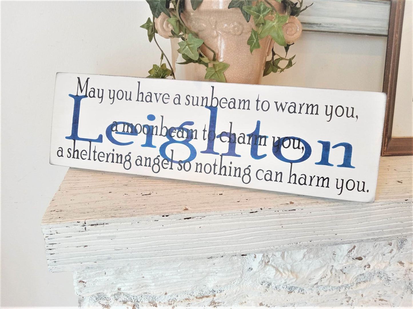 Personalized baby shower gift, baby nursery decor, baby blessing sign, baby boy shower gift personalized, new baby boy gift, Irish baby gift