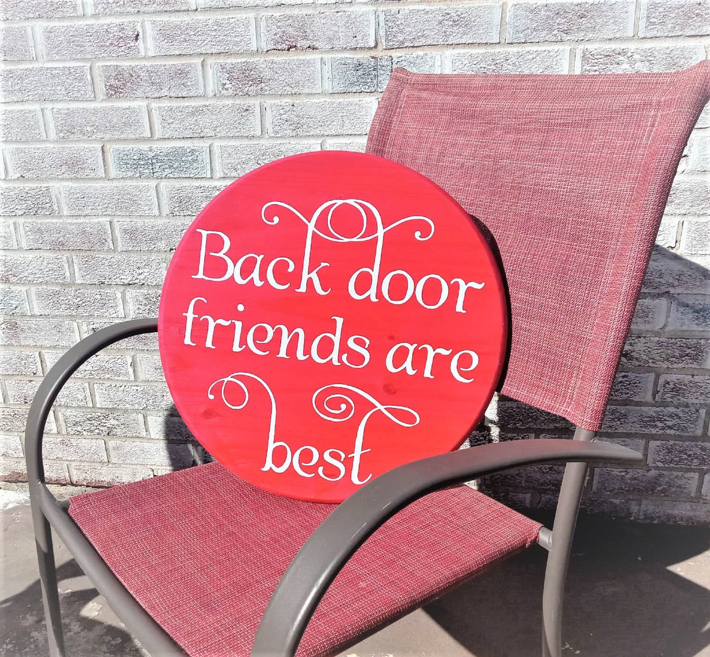 Back door sign, Back door guests are best, back door guest sign, back door decor, round welcome sign, round door signs, farmhouse signs