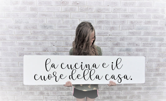 Tuscan kitchen decor, La Cucina Sign, Italian kitchen decor, Italian kitchen sign, Italian farmhouse, the kitchen is the heart of the home