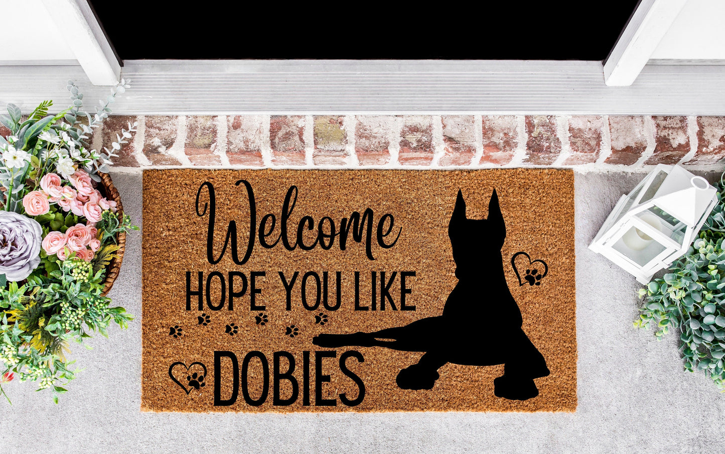Welcome hope you like Dobies door mat, Doberman gifts, Doberman art, Doberman door mat, Doberman,