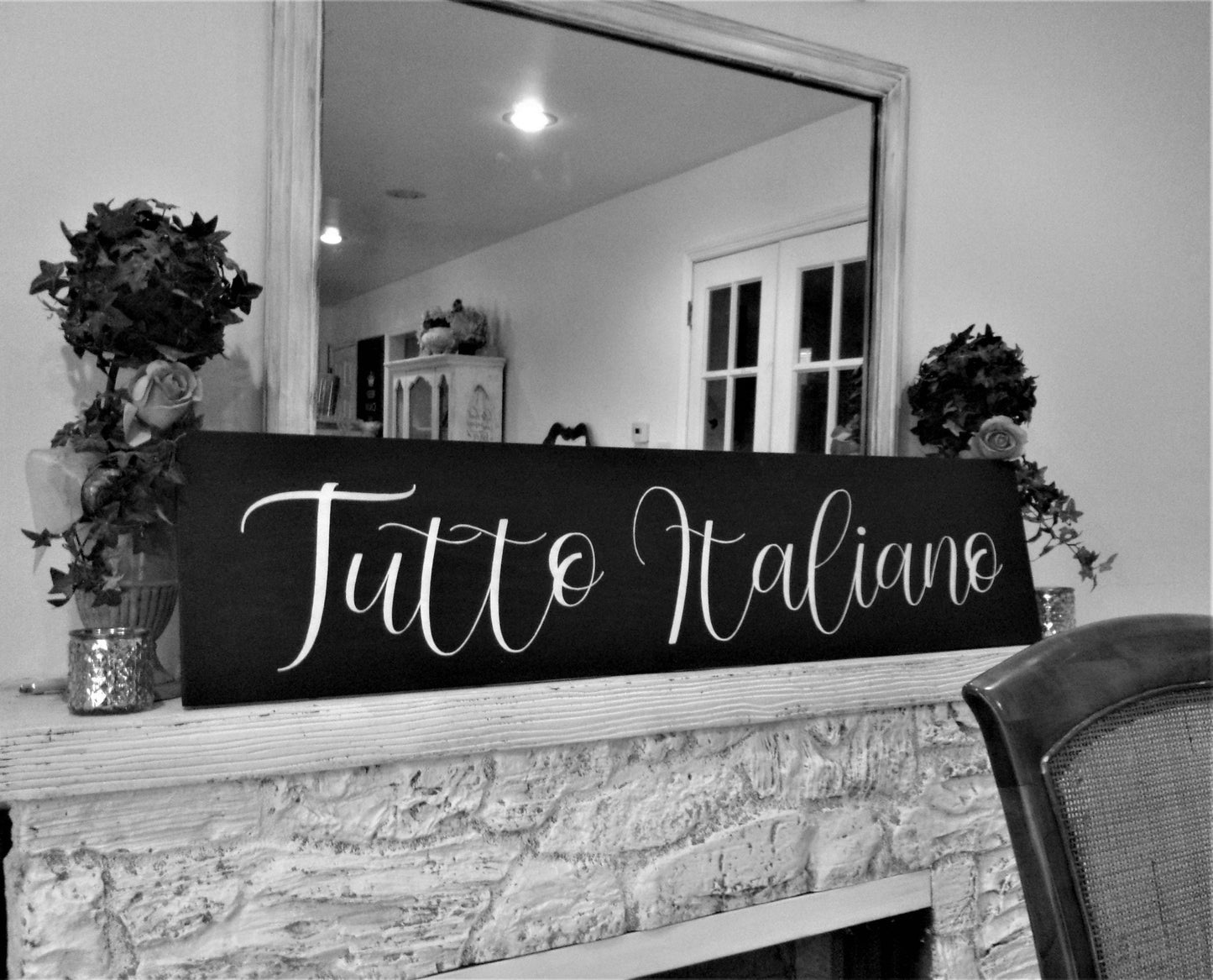 Italian wall art, Italian gifts, Italian signs, Tutto Italiano sign, Tuscan decor, Tuscan wall decor, la famiglia e tutto, italian phrases