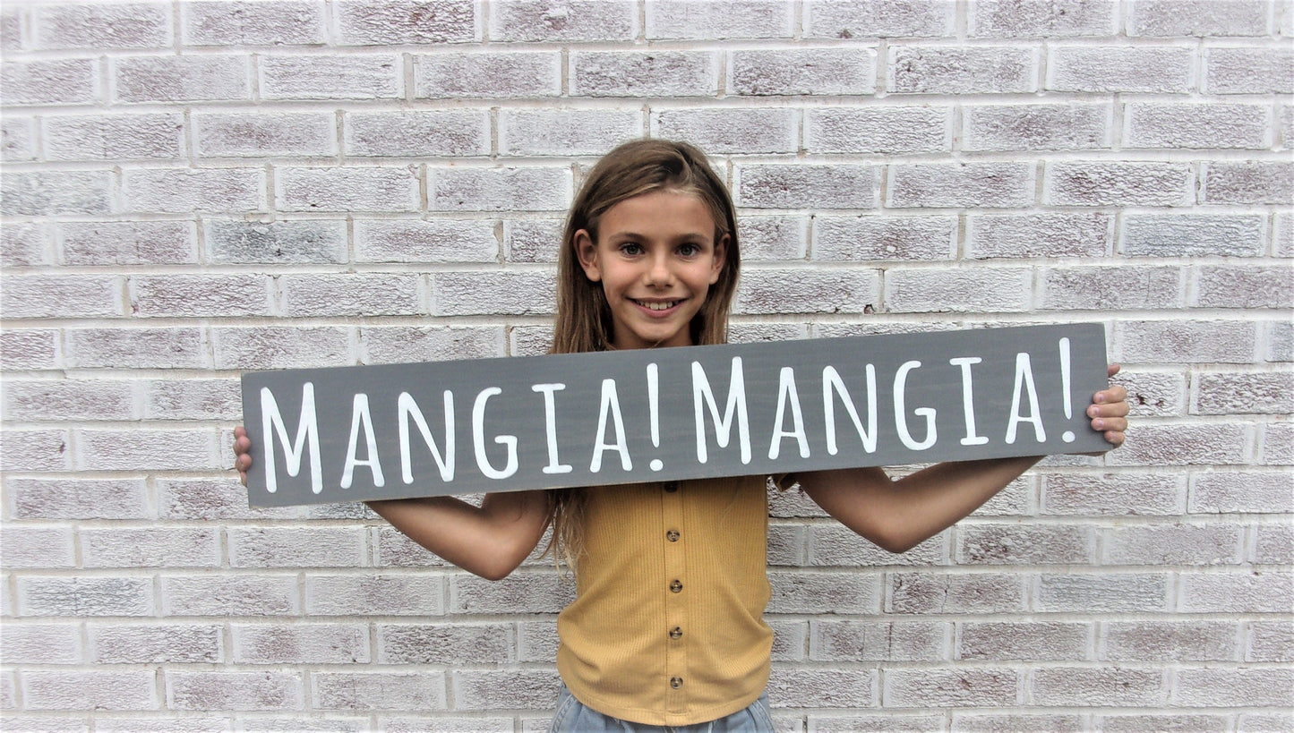 Mangia signs for kitchen, Mangia Mangia sign, Eat in italian sign, Eat sign for kitchen, Tuscan kitchen signs, Italian restaurant sign