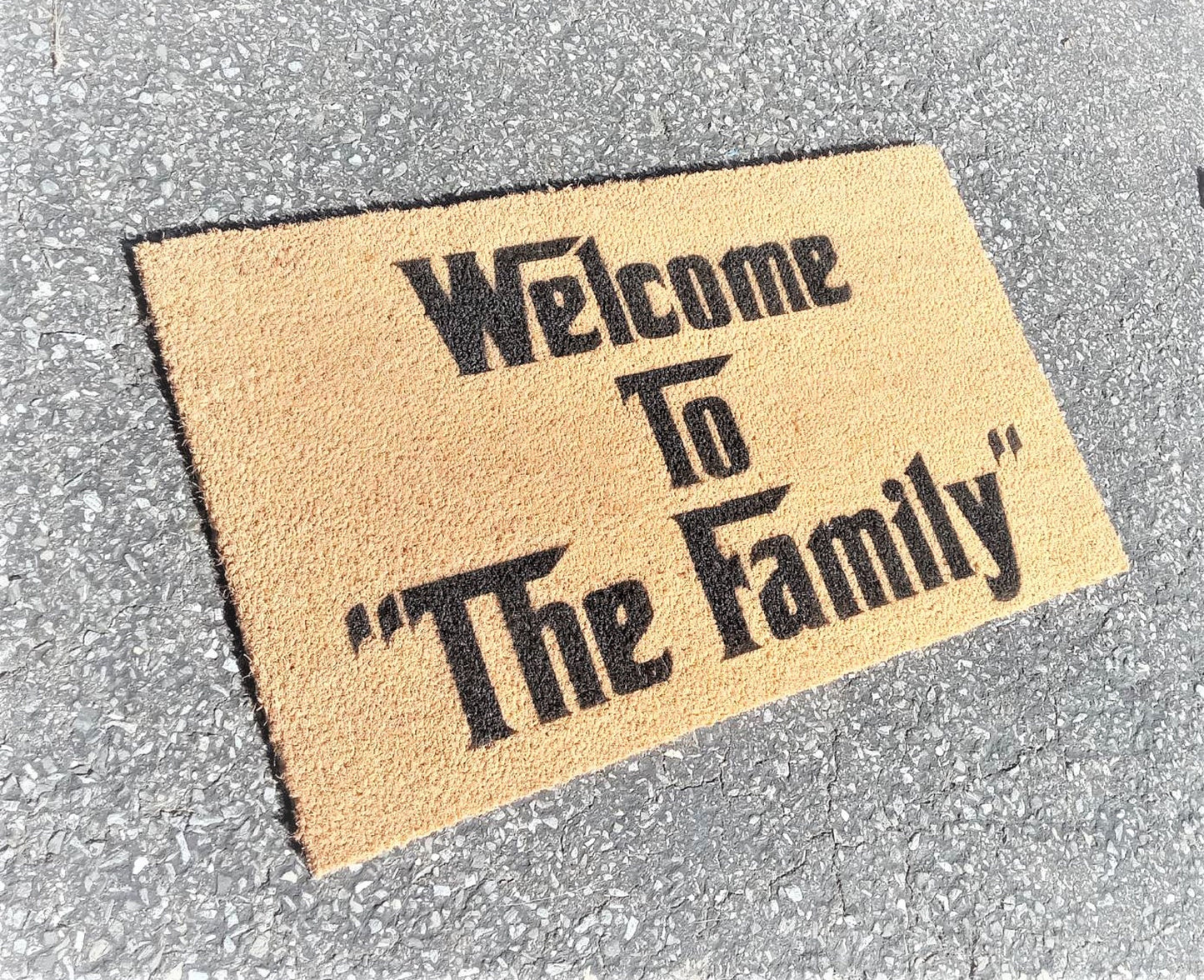 The Godfather gifts, funny door mats, Welcome to the Family, italian gifts for men, Italian signs, Italian decor, The Godfather movie gifts