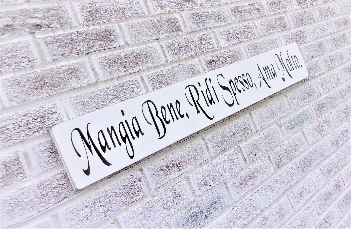 Mangia Bene sign, eat well laugh often love much, IN iTALIAN, Mangia sign, Eat sign, mangia wood sign, mangia kitchen sign, tuscan kitchen
