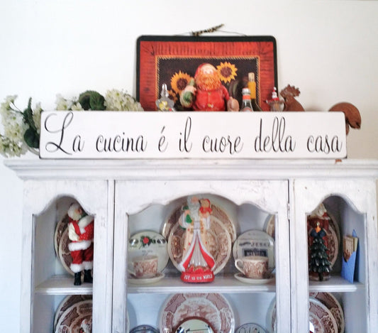 Italian kitchen gifts, Italian kitchen wall art, The kitchen is the heart of the home, Italian phrases, Italian kitchen sign,Tuscan kitchen