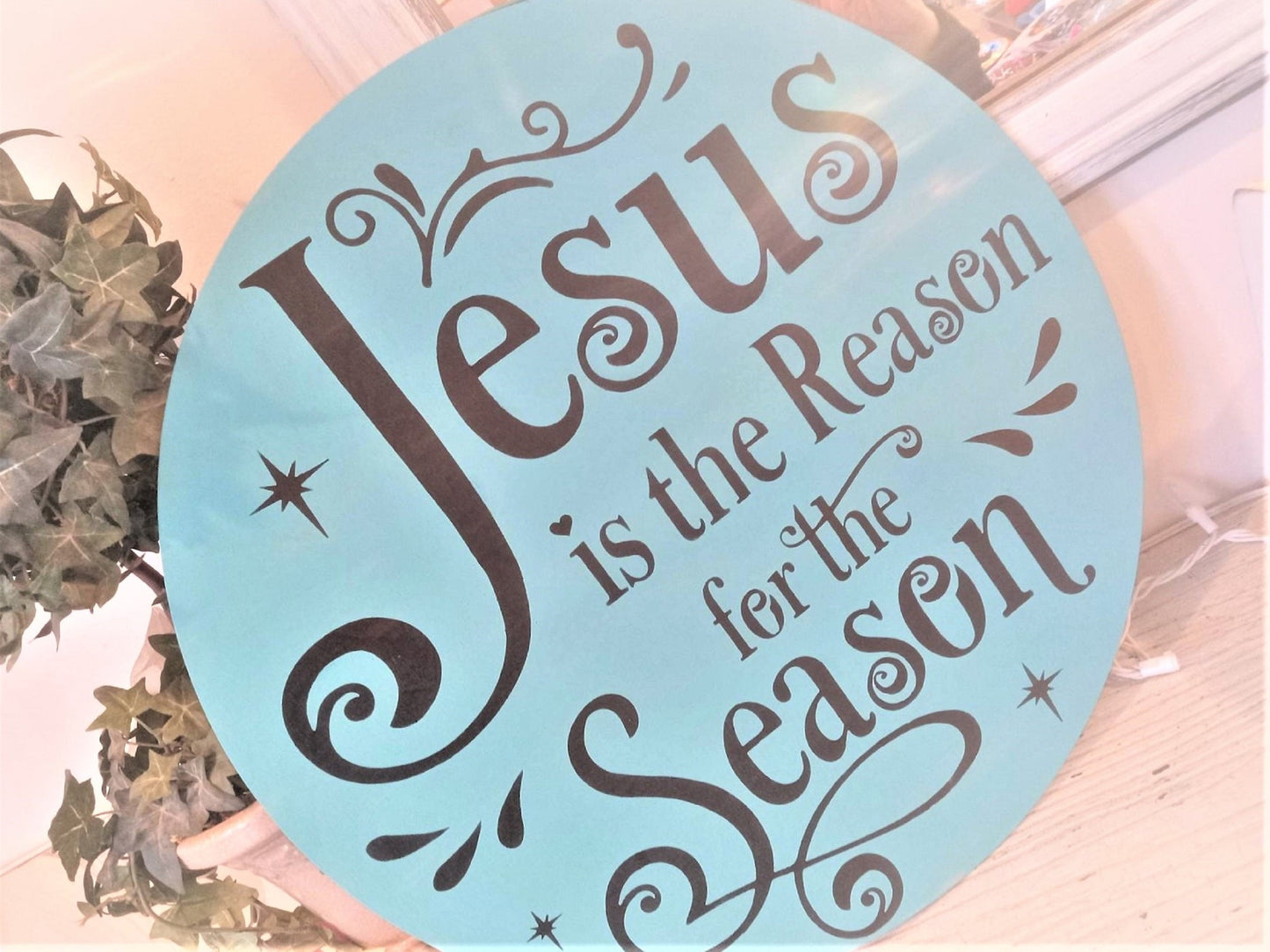 Jesus is the reason for the season, front door decor Christmas, front door sign Christmas, front door hanger christmas, Merry Christmas sign