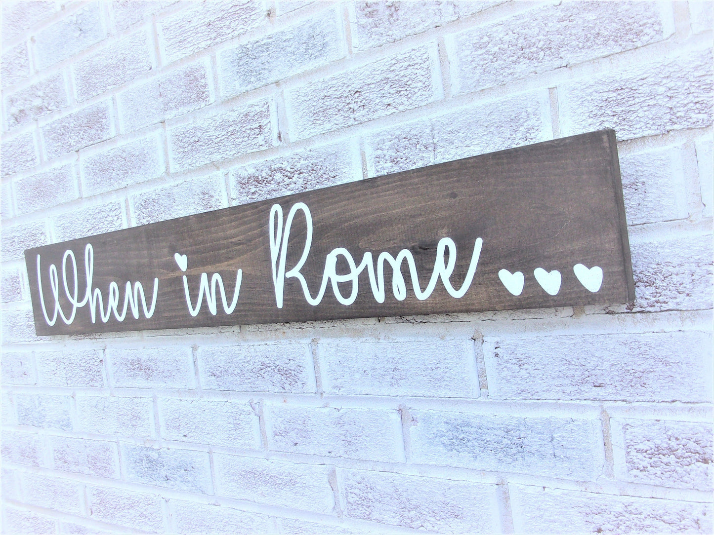 When in Rome, Italian signs, Rome wall art, Rome Italy, Italian home decor, Italian wall decor, Italy travel gift, Italian wall art wood