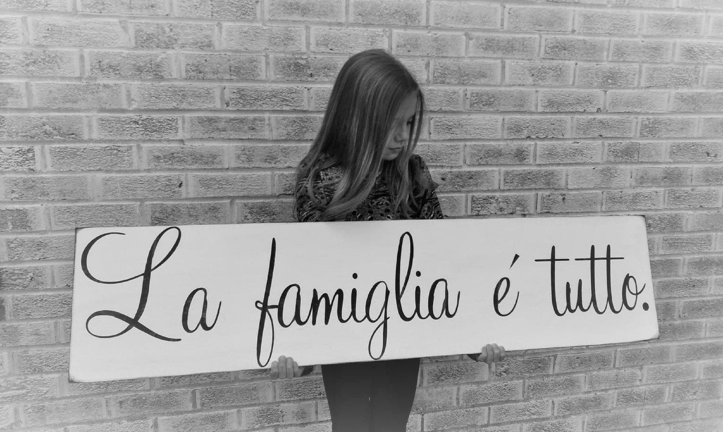 Family is sign, La famiglia e tutto sign, Family is everything in ITALIAN, Italian sayings, Family sign, Italian mother gift,Italian gifts