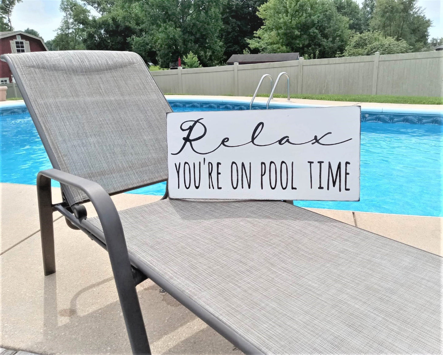 Relax you're on pool time sign, swimming pool decor, pool signs, swimming pool art, wood pool signs, pool signs for outdoor, swimming gifts