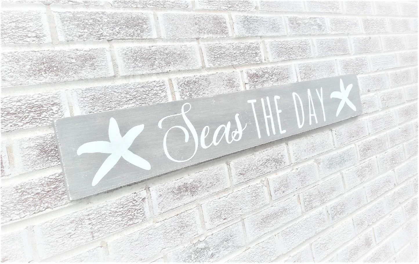 Beach Decor, Beach Signs, Seas the day sign, Seize the day, inspirational beach art, ocean wall art, coastal wall art, coastal decor, beachy
