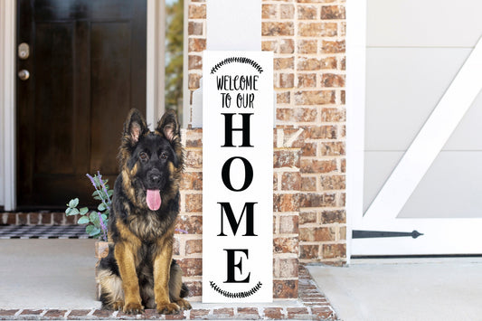 Front door sign year round, front porch decor, welcome sign for front door, vertical signs for porch, vertical welcome sign, new house gift