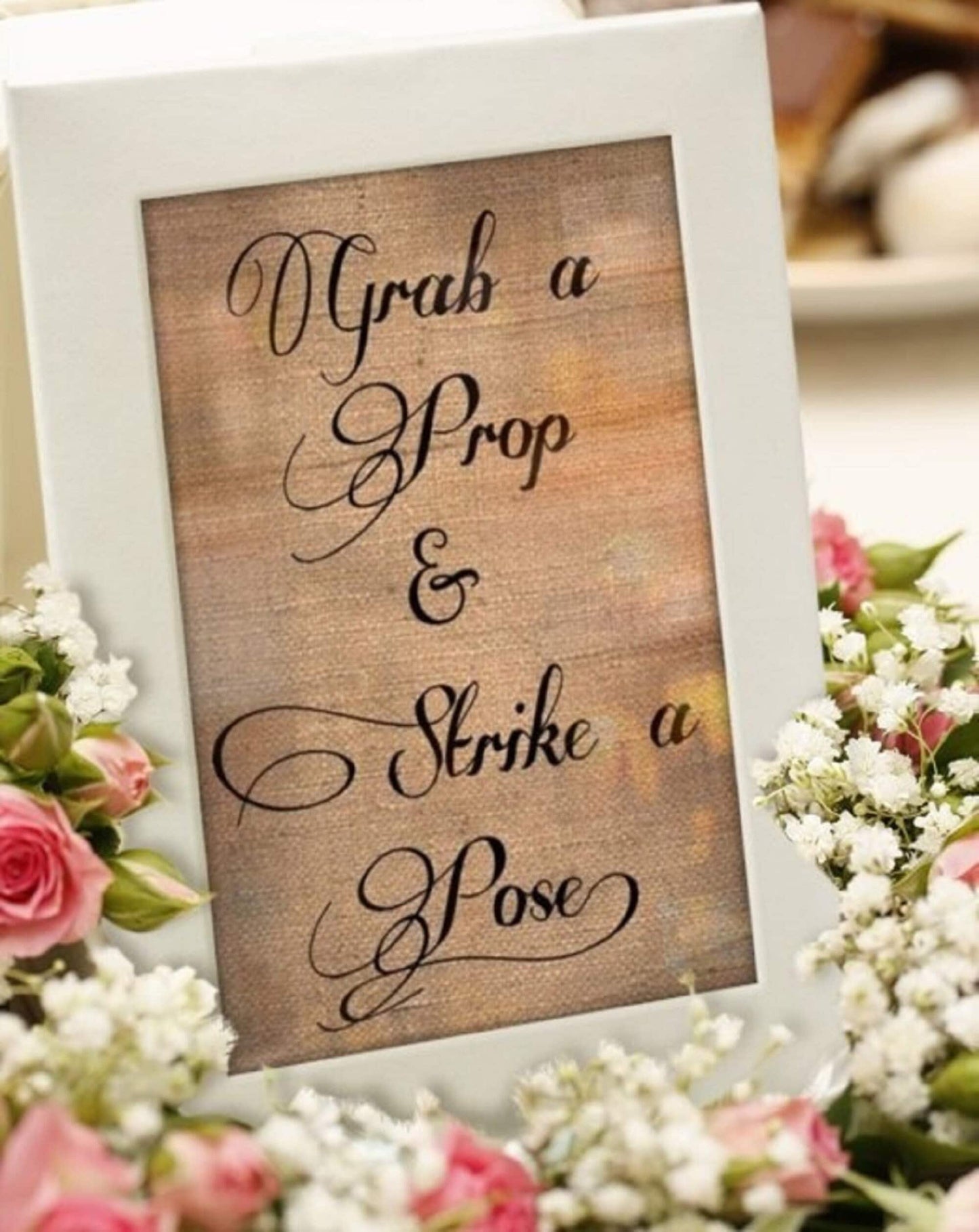 Grab a prop and strike a pose sign, wedding prop sign for guest, wedding props sign, photo prop sign, birthday party, wedding, bridal shower