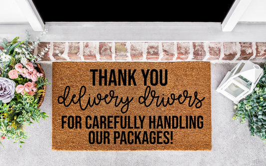 Deliveries doormat, deliveries door mat, door mat deliveries, delivery driver thank you, cute doormat, deliveries sign, door mat outdoor