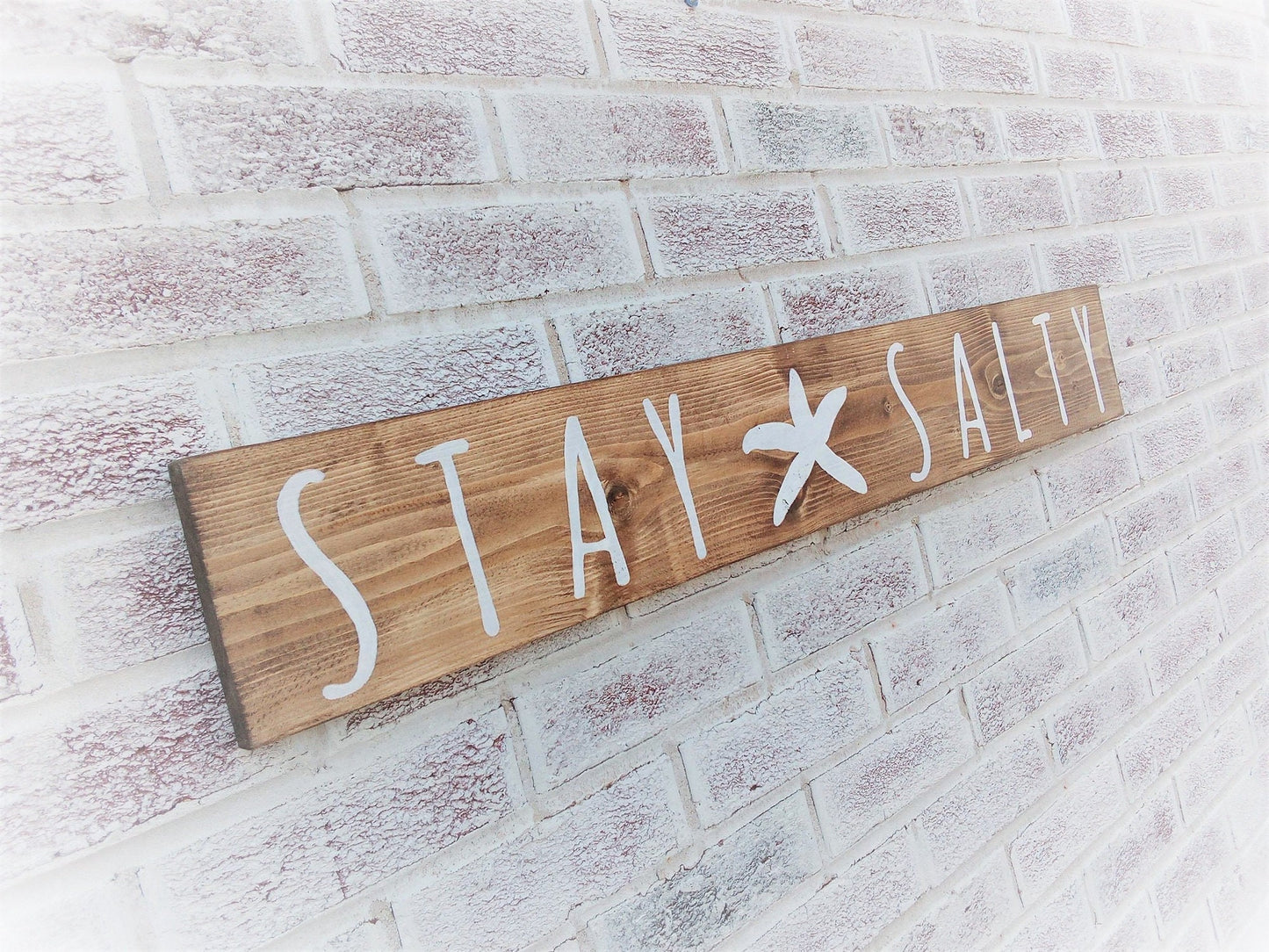 Stay Salty sign, Beach decor for home, Beach signs, Beach decor wall art, Starfish decor, Beach house signs, beachy decor, Beach house decor