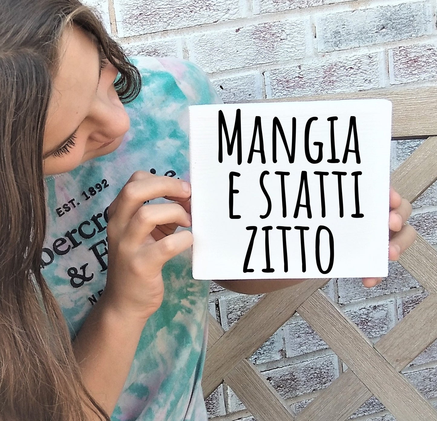 Funny Eat sign, Eat sign, Shut up and Eat sign, Italian eat sign, mangia sign, Italian kitchen, Tuscan kitchen decor, funny kitchen signs