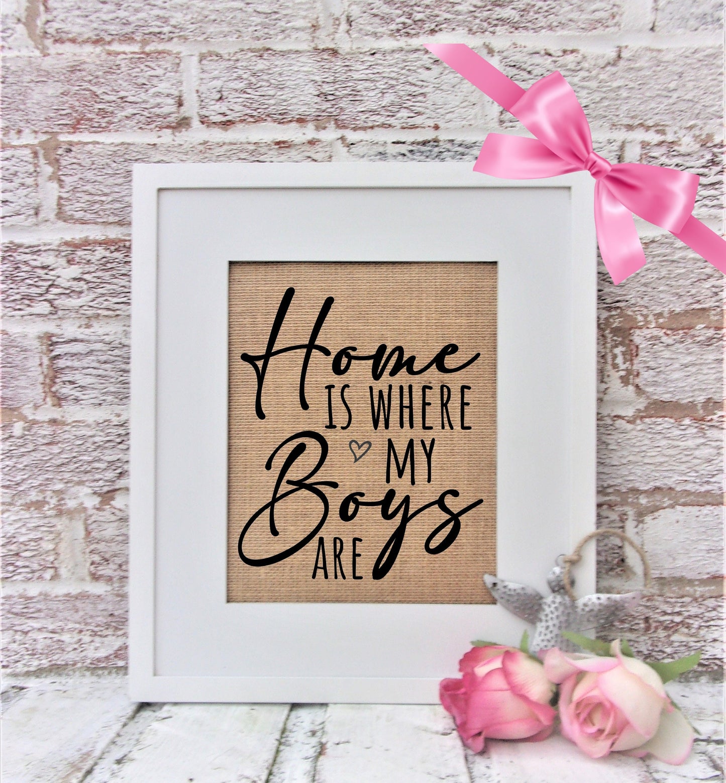 Mothers Day gift from son, mom gift from son, mothers day gifts, mom gifts from son, home is where my boys are sign, mother gifts from son