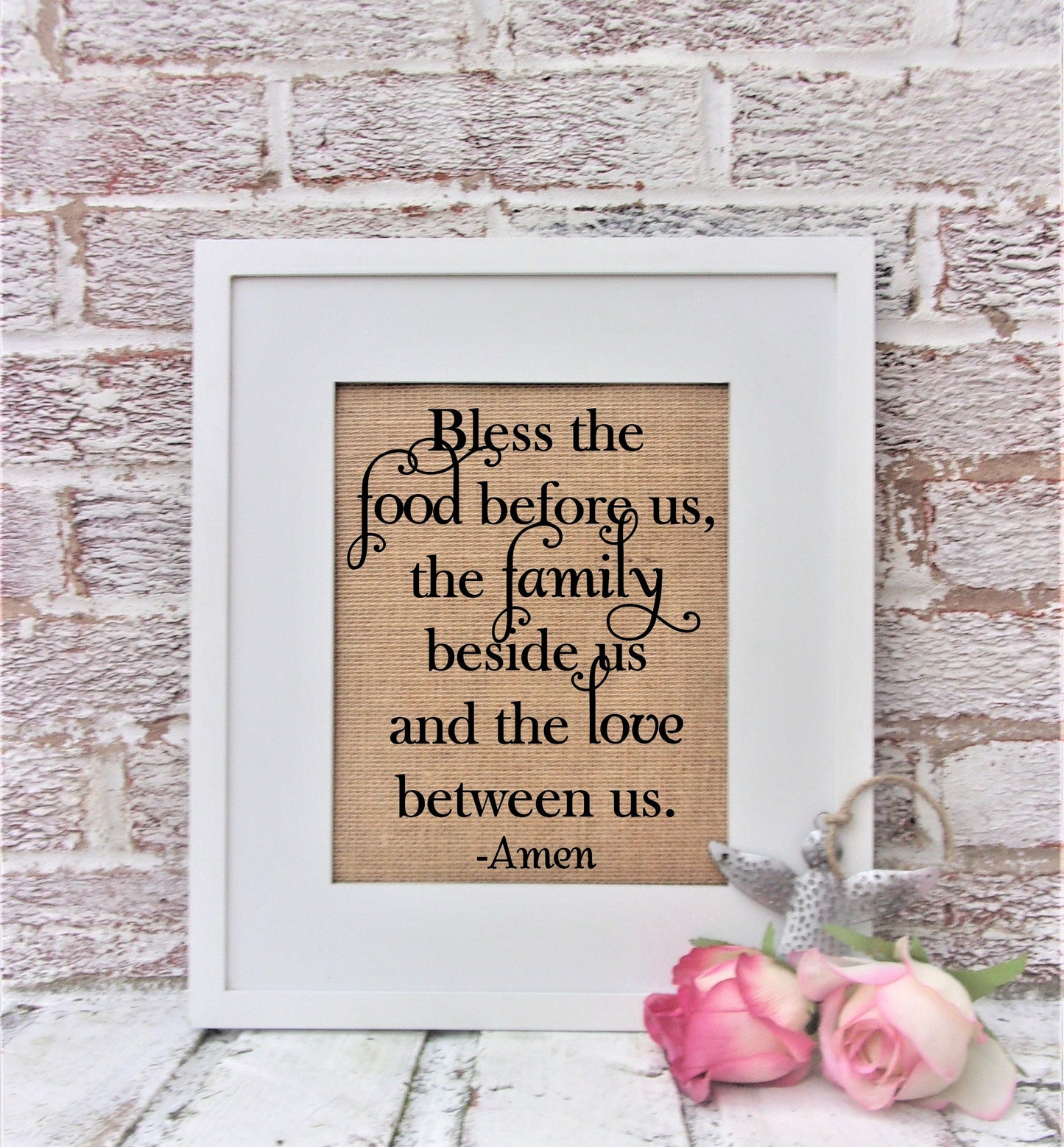 Bless the food before us, kitchen prayer sign, kitchen prayer plaque mini, mini signs, with sayings, that stand, tiered tray