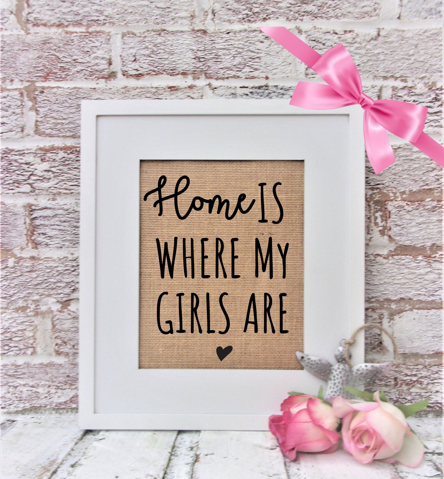 Home is where my girls are sign, girl mom gifts, mom of girls,Mom gifts from daughter, gifts for mom,girl shower gift,wife gift from husband