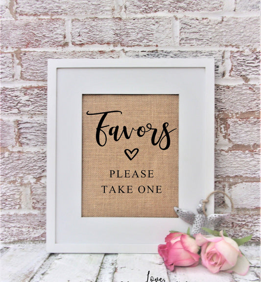 Take a favor sign, guest favor sign, Favor sign bridal shower, take a favor for baby shower, wedding favors sign, guest favors sign