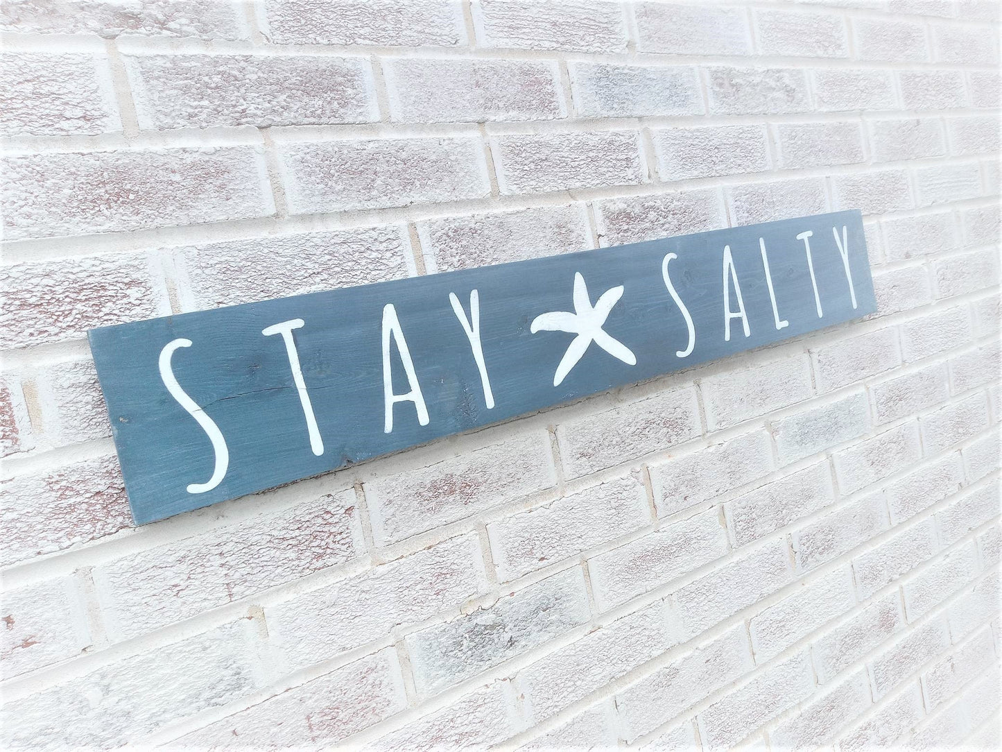 Stay Salty sign, Beach decor for home, Beach signs, Beach decor wall art, Starfish decor, Beach house signs, beachy decor, Beach house decor
