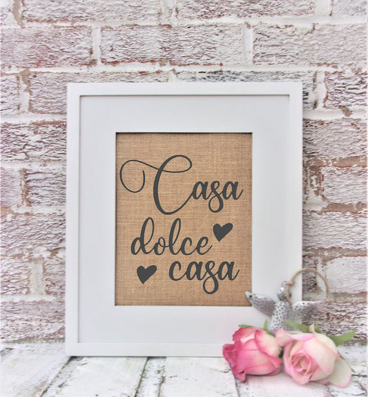 Home Sweet Home sign in Italian, Italian housewarming gift, Italian gifts, New home gift, new house gift, small gifts, Italian wall decor