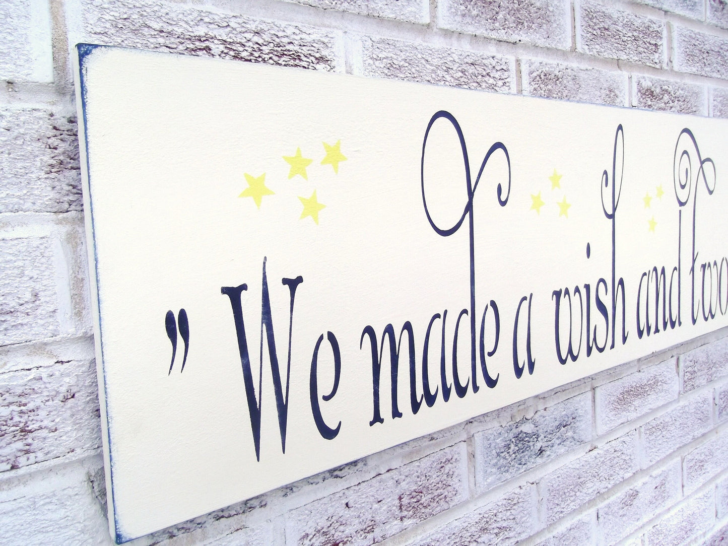 Twins,We made a wish and two came true sign, twins mom, twins baby gift, twins baby shower gift, twins nursery decor, twins, twin baby gift