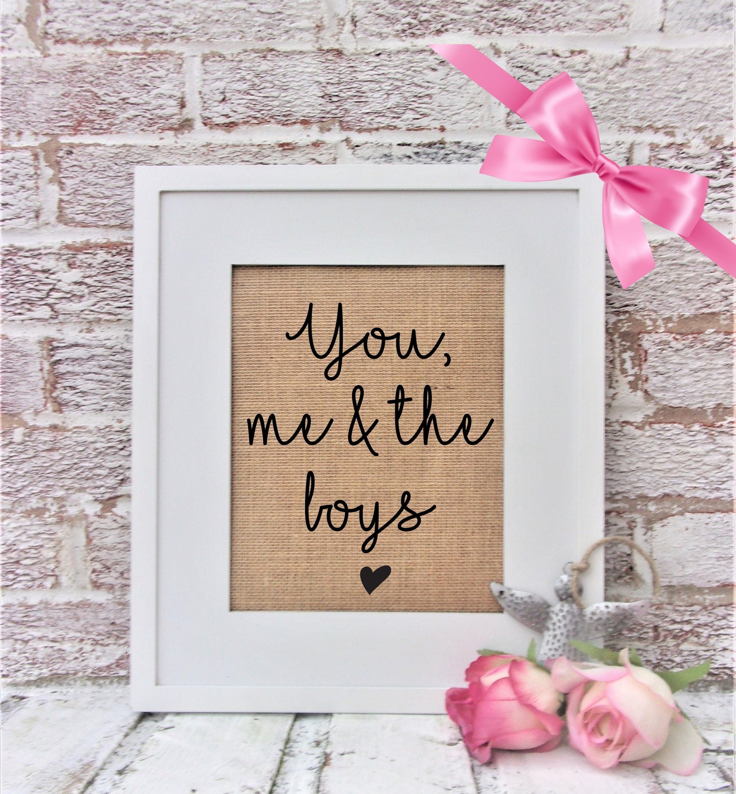 You me and the boys sign, Boy mom gift Mother's Day,Mom of boys gift, Mom birthday gift, Over the sofa wall decor, over the bed wall decor