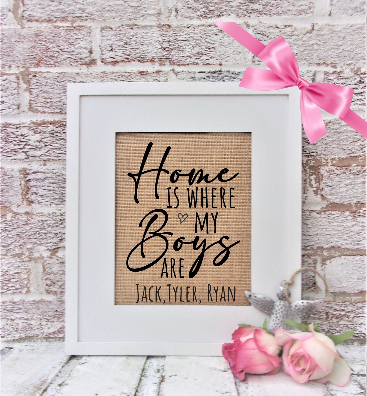 Christmas gift for Mom, from kids, Home is where my, kids are, boys are, girls are, sign, Gift for Mom, from son, from daughter, mini signs