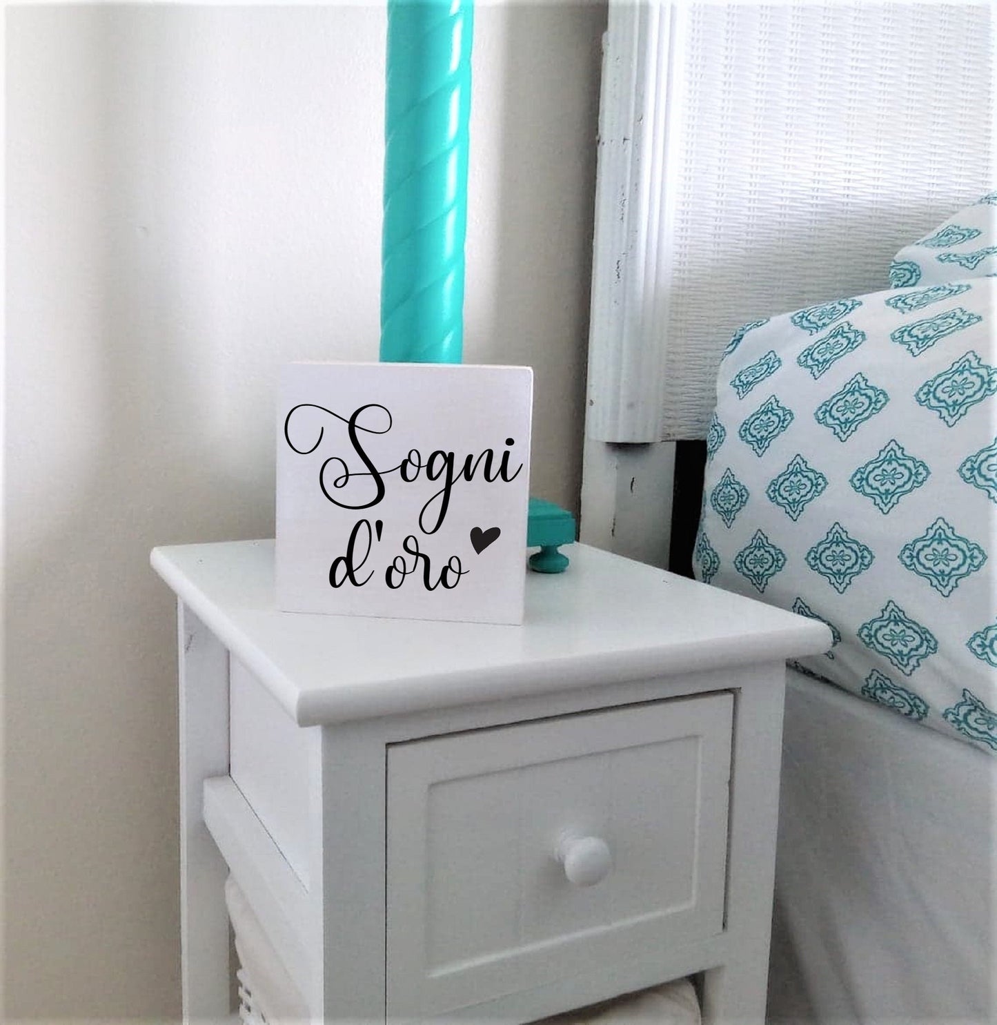 Sweet Dreams sign, Sweet Dreams wall art, Baby Nursery Decor, Italian bedroom wall art, Italian baby gift, over the crib sign, crib decor