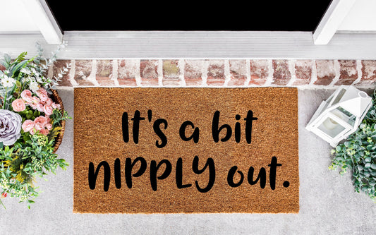 It's a bit nipply out, doormat Christmas, doormat funny, Clark Griswold, Christmas Vacation, cousin eddie, the griswolds, jolliest bunch