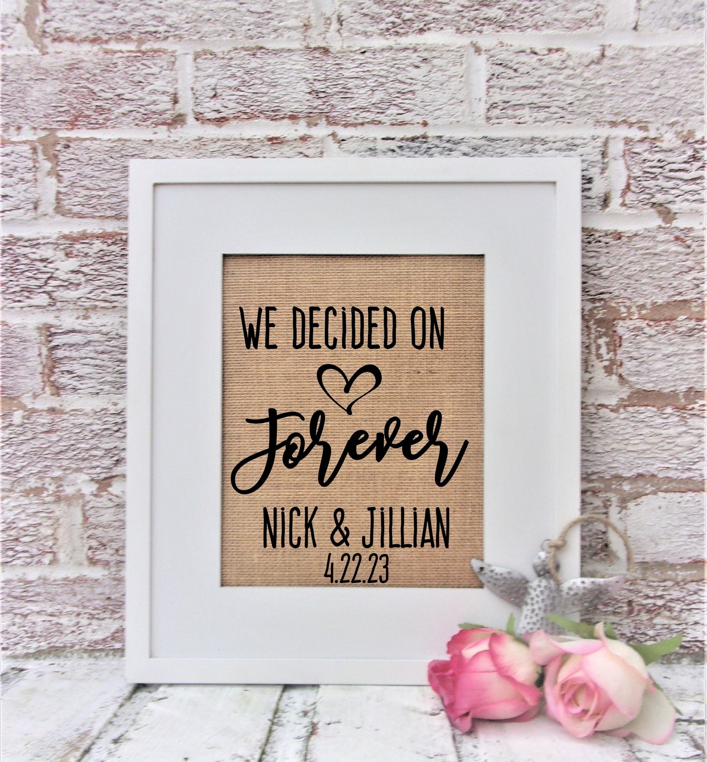 We decided on forever, wedding welcome sign, welcome sign wedding, wedding signs, engagement party decorations,bridal shower decorations