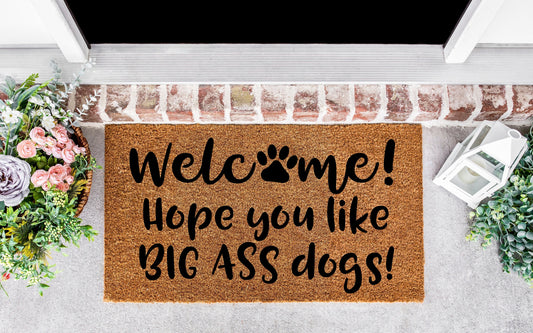 Funny doormat dogs, Hope you like big ass dogs door mat,door mat dogs,dog lover gifts for women,dog mom gift for mothers day,dog welcome mat