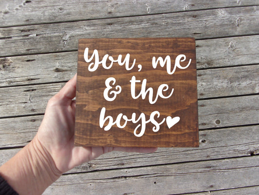 Gifts for boy mom, Boy Mom Christmas gift, Gift for mom from son, mom gift from son, mother of sons gifts, You me and the boys sign, mini