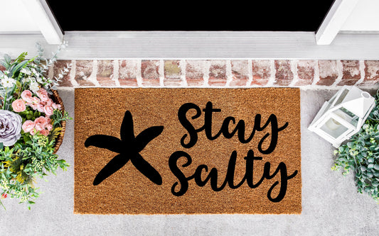 Stay Salty sign, Beach decor for home, large Beach signs, Beach decor wall art, Starfish, Beach house signs, beachy decor, Beach house decor