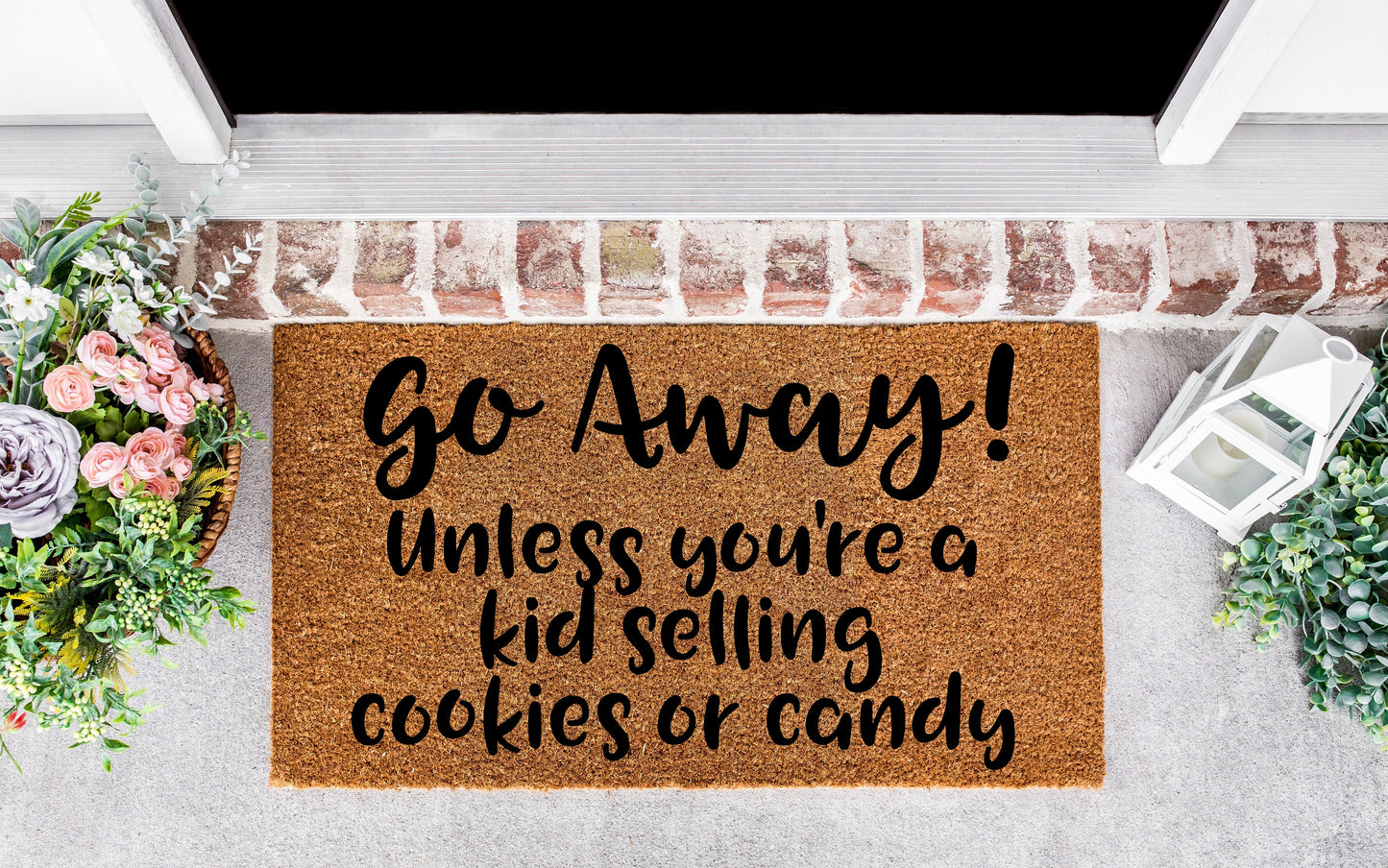 Go away doormat, door mat funny, go away porch sign, go away door mat, doormat funny, no soliciting sign, funny, go away sign