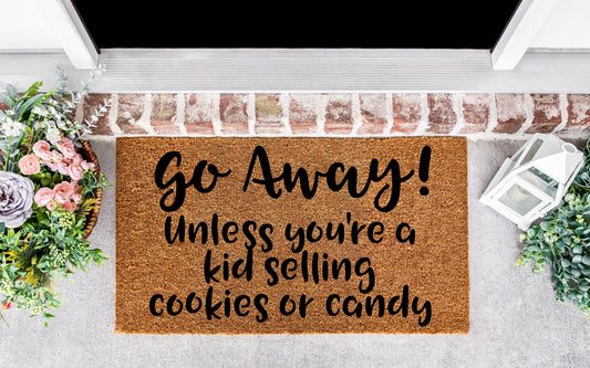 Go away doormat, door mat funny, go away porch sign, go away door mat, doormat funny, no soliciting sign, funny, go away sign