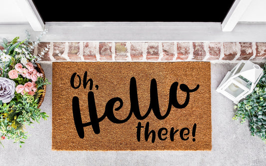 Hello doormat, Hello there doormat, doormat cute, doormat outdoor, funny doormats, funny door mats, housewarming party decorations, indoor