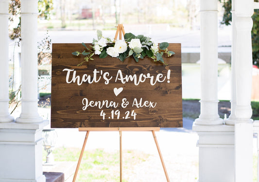 Welcome wedding sign, Italian bridal shower welcome sign, Italian bridal shower backdrop, Italian bridal shower,Thats Amore bridal shower