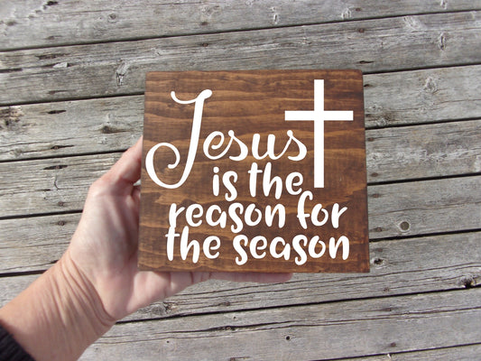 Jesus is the reason for the season, front door sign Christmas, front door sign Jesus, christian christmas decor, christian gifts christmas