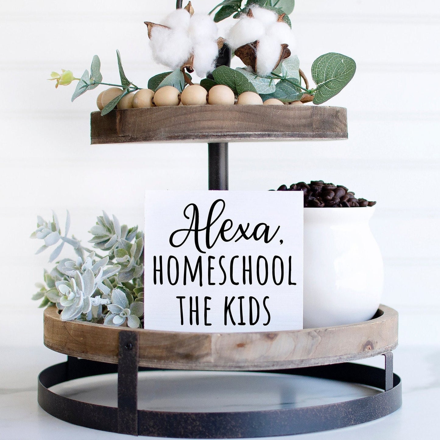 Funny Alexa signs, Alexa homeschool the kids, Homeschool mom, Homeschool decor, Homeschool sign, Homeschool momma, homeschool mom gift