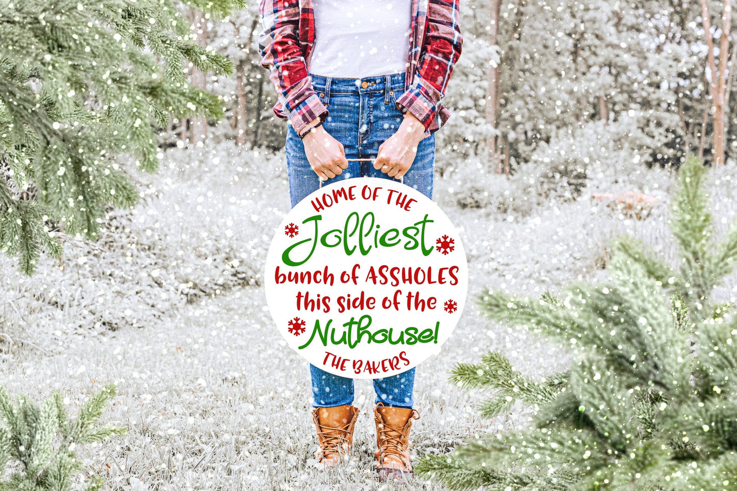 Jolliest Bunch of Sign, Jolliest bunch of a-holes sign, Christmas Vacation decor, Clark Griswold rant, Christmas Vacation sign, Griswolds
