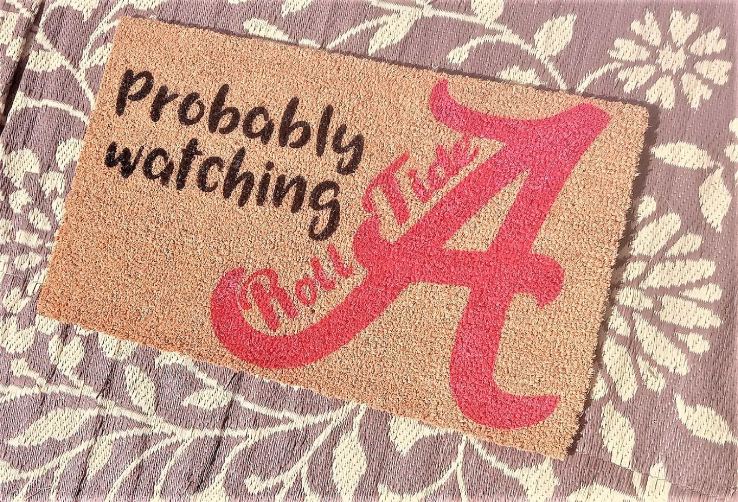Alabama ,roll tide doormat, alabama, crimson tide decor, alabama ,crimson ,tide football, roll tide,football,university of alabama
