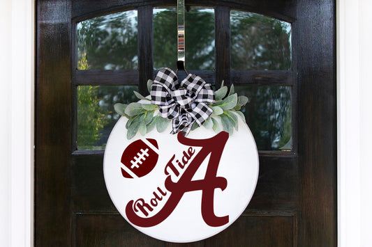 Roll Tide front door sign, Alabama crimson tide,roll tide roll, Alabama roll tide, university of alabama, bama,, roll tide door hanger,dorm