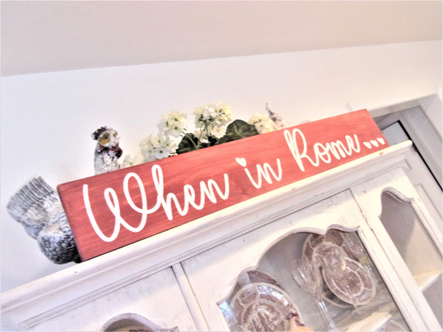 When in Rome, Italian signs, Rome wall art, Rome Italy, Italian home decor, Italian wall decor, Italy travel gift, Italian wall art wood