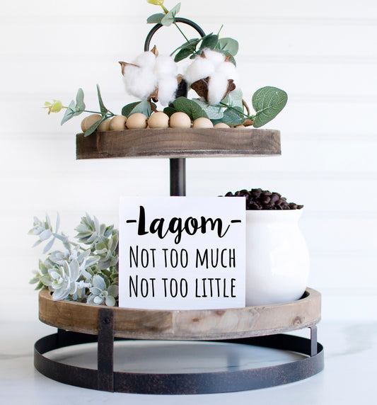 Lagom, Swedish gifts, Lagom mini, Swedish saying signs, inspirational, Swedish home decor, For her, Sweden, Scandinavian,decor, simple life