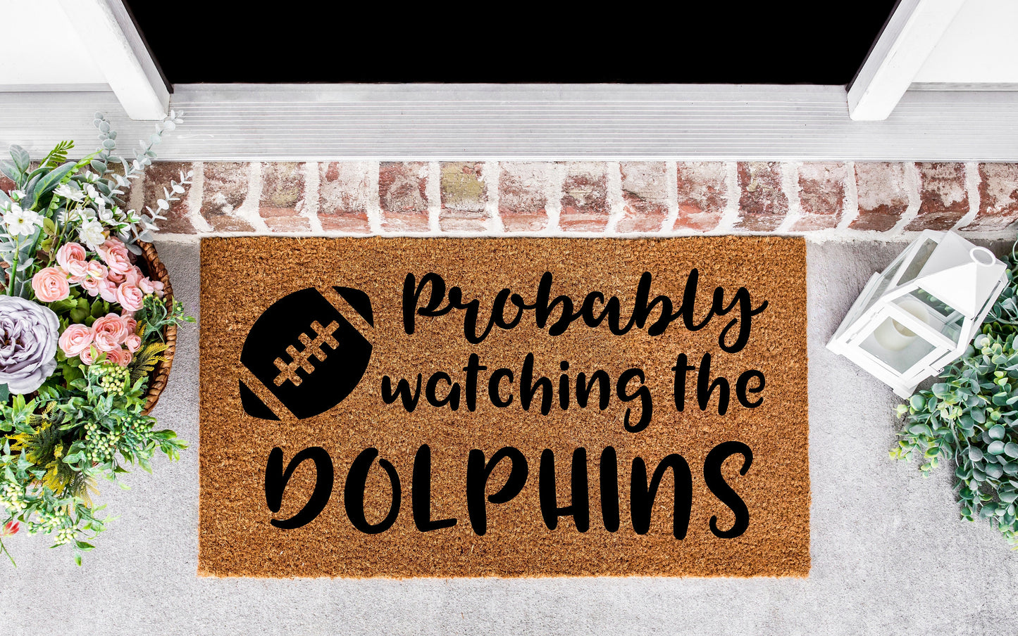 Probably watching the Dolphins door sign, Miami, Dolphins, dolphins, football, miami fl, miami football ,dolphins decor, dolphins gifts