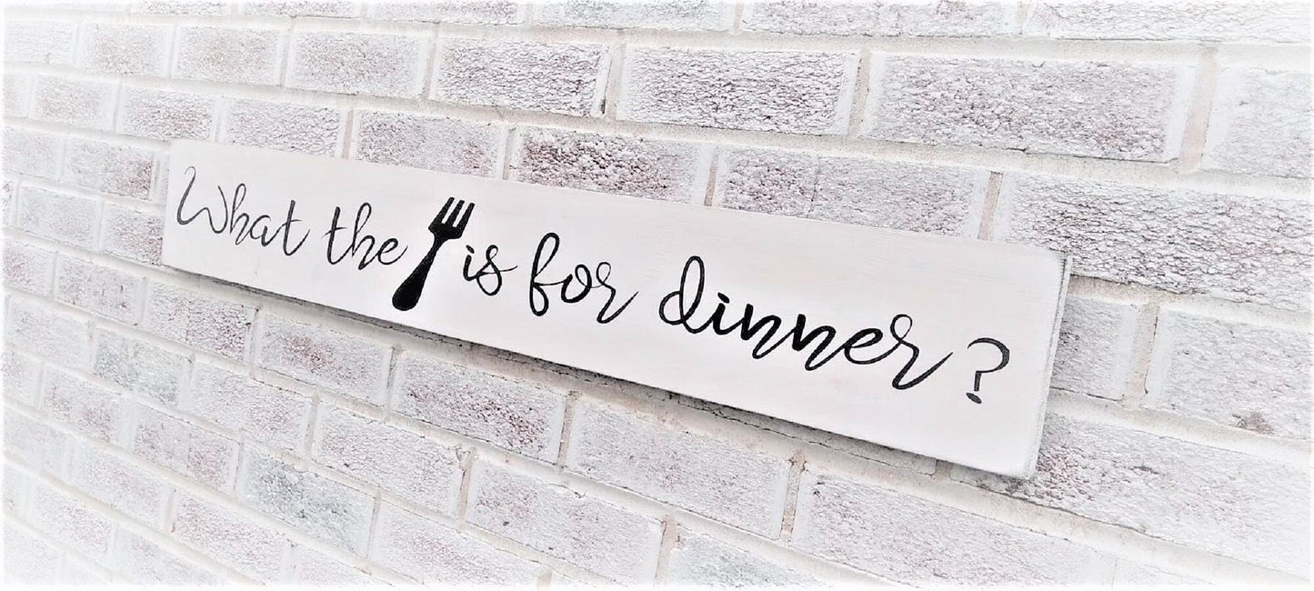 Funny Kitchen Signs, What the fork, What the fork is for dinner sign, Funny kitchen decor, Funny kitchen wall art, funny housewarming gift