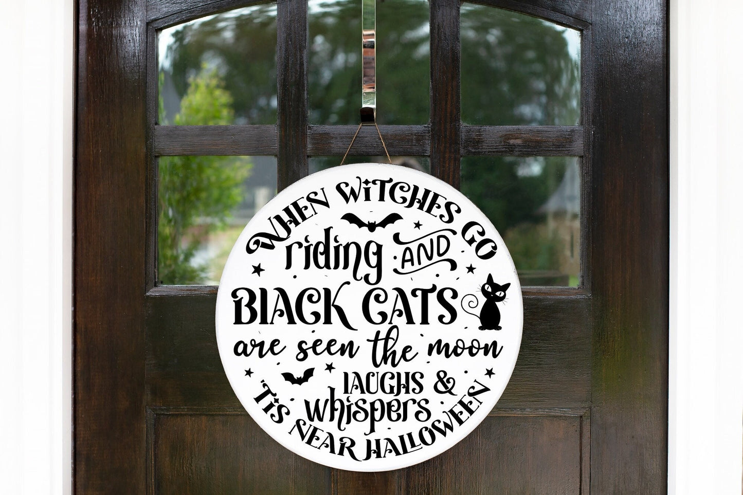 When witches go riding sign, front door hanger halloween, front door sign halloween, front door decor halloween, front porch decor halloween